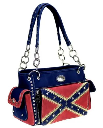 Confederate Battle Flag concealed carry handbag with clutch